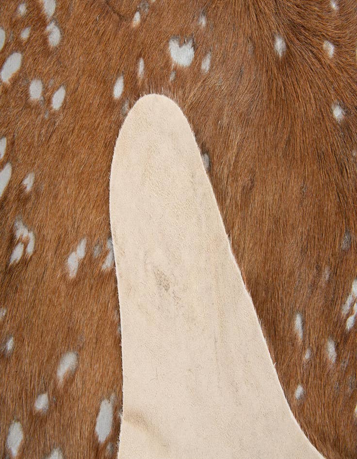 Detail image of  6' x 6' 6 Cowhide Leather Freeform Rug