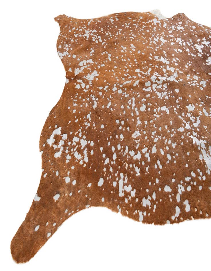 Detail image of  6' 2 x 6' 9 Cowhide Leather Freeform Rug
