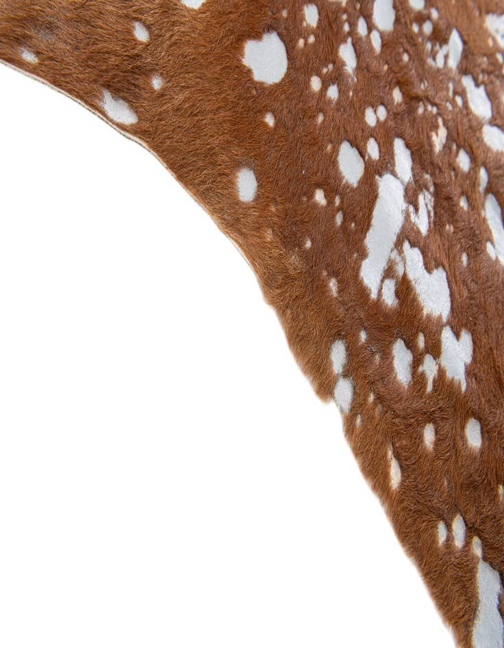 Detail image of  6' 2 x 6' 9 Cowhide Leather Freeform Rug
