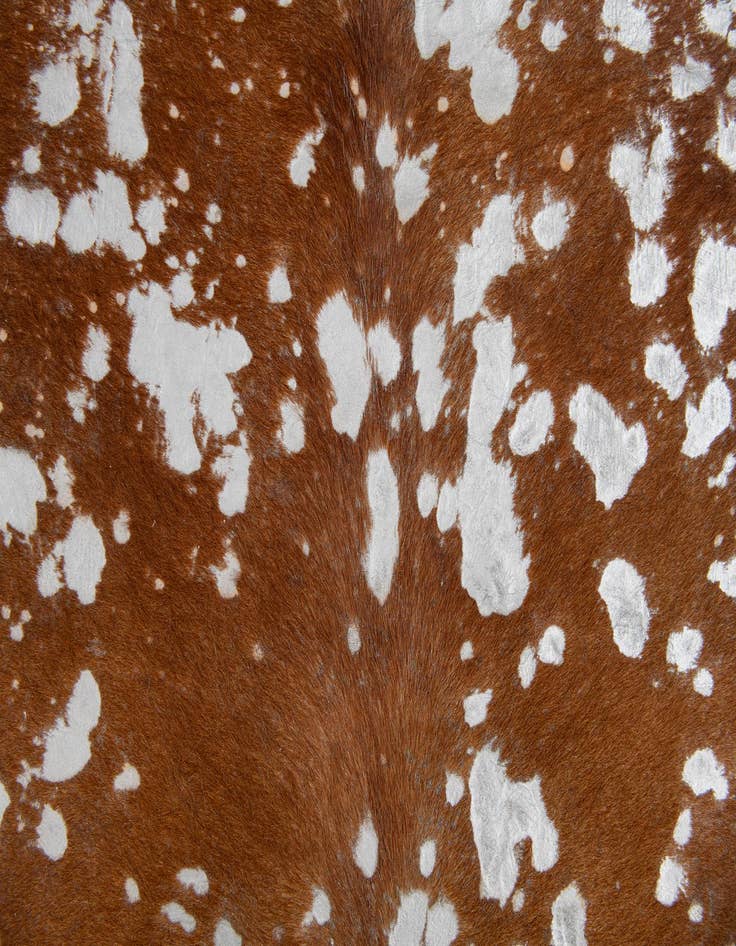 Detail image of  6' 2 x 6' 9 Cowhide Leather Freeform Rug