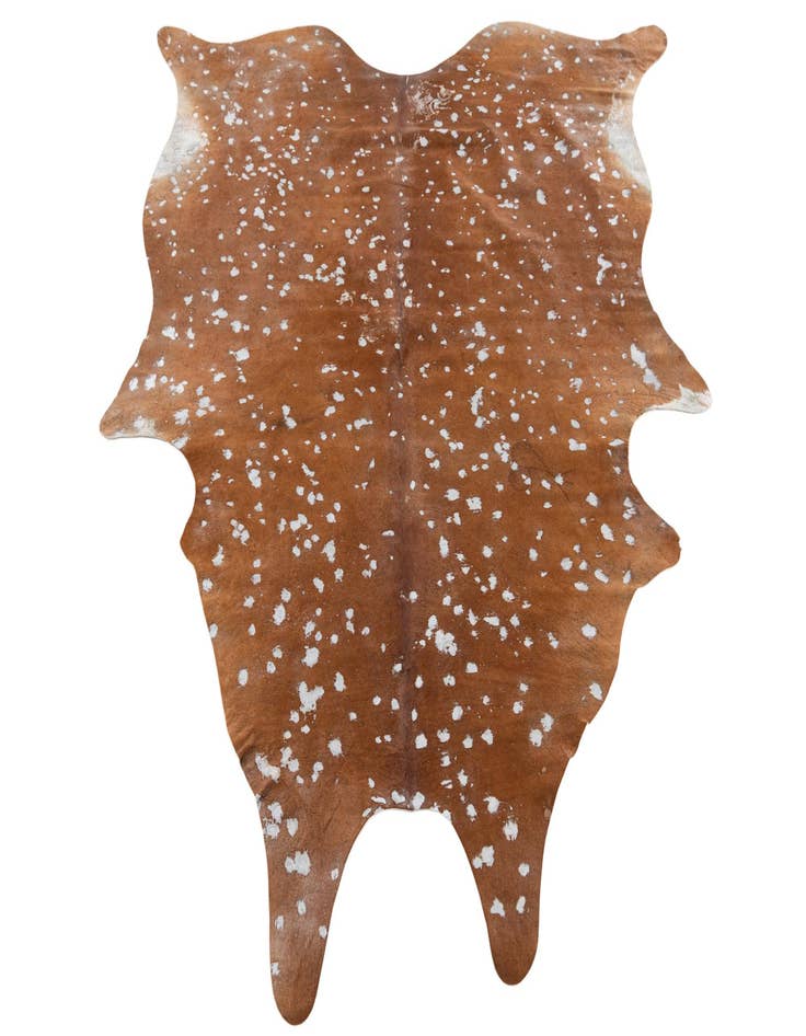 Detail image of  6' 2 x 6' 10 Cowhide Leather Freeform Rug