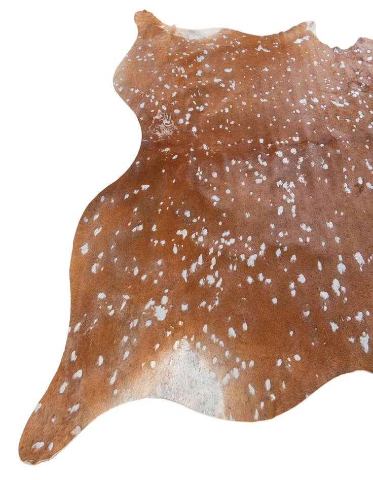 Detail image of  6' 2 x 6' 10 Cowhide Leather Freeform Rug
