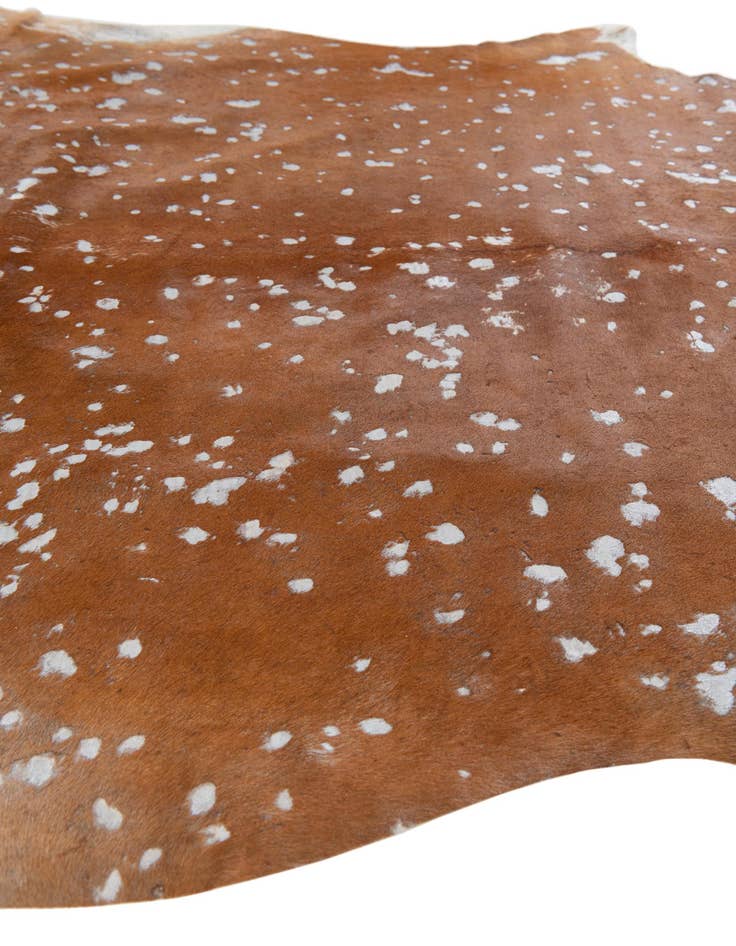 Detail image of  6' 2 x 6' 10 Cowhide Leather Freeform Rug