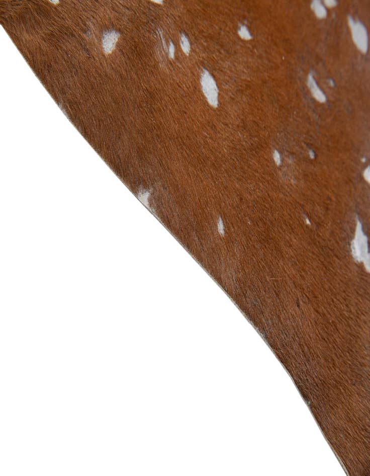 Detail image of  6' 2 x 6' 10 Cowhide Leather Freeform Rug