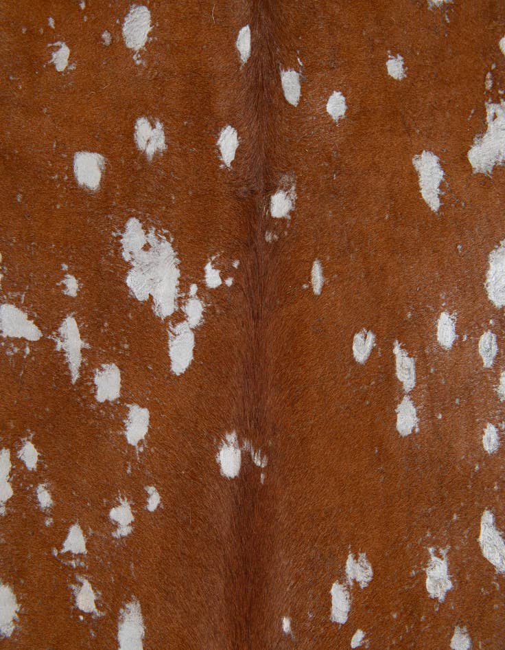Detail image of  6' 2 x 6' 10 Cowhide Leather Freeform Rug