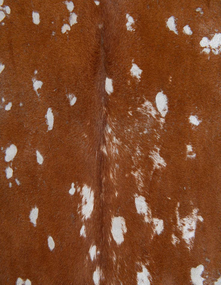 Detail image of  6' 2 x 6' 10 Cowhide Leather Freeform Rug