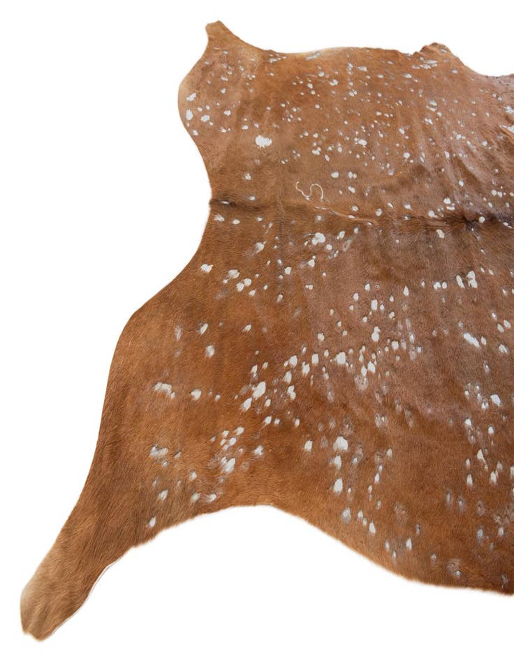 Detail image of  6' 5 x 6' 10 Cowhide Leather Freeform Rug