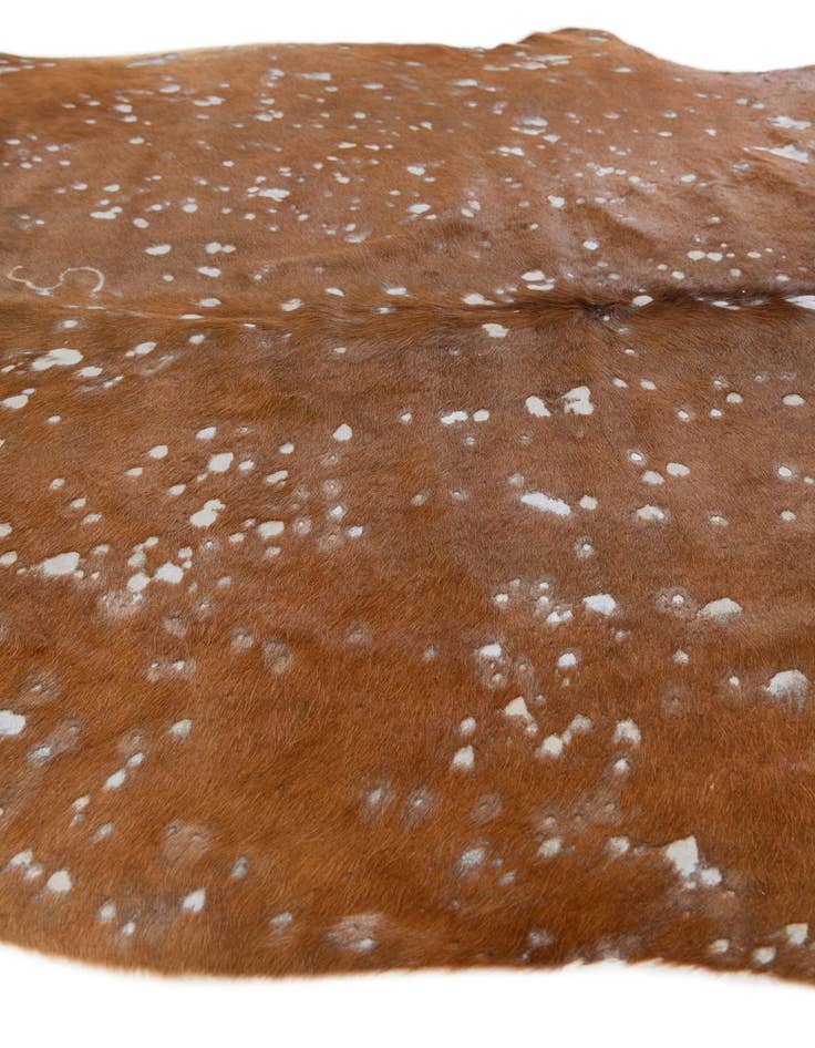 Detail image of  6' 5 x 6' 10 Cowhide Leather Freeform Rug