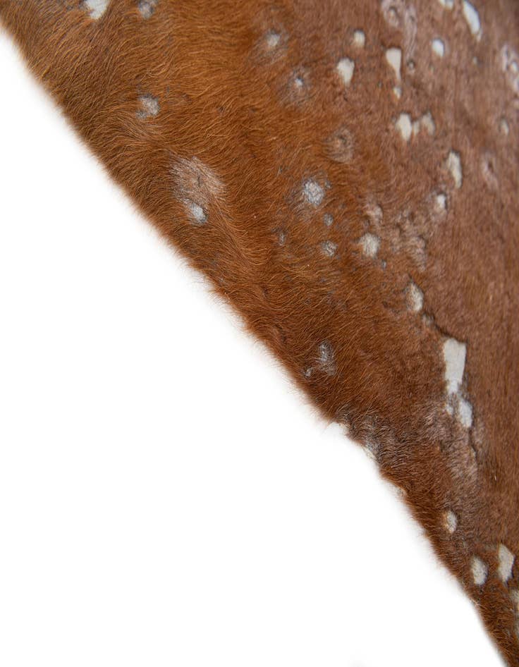 Detail image of  6' 5 x 6' 10 Cowhide Leather Freeform Rug