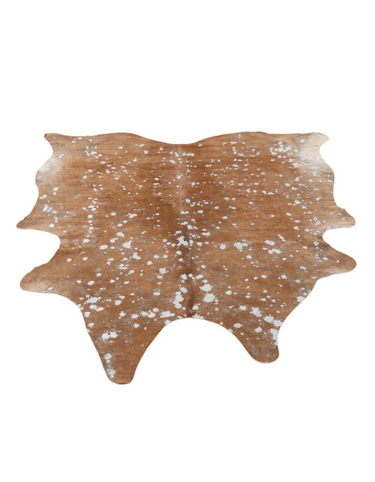 Detail image of  6' 2 x 6' 3 Cowhide Leather Freeform Rug