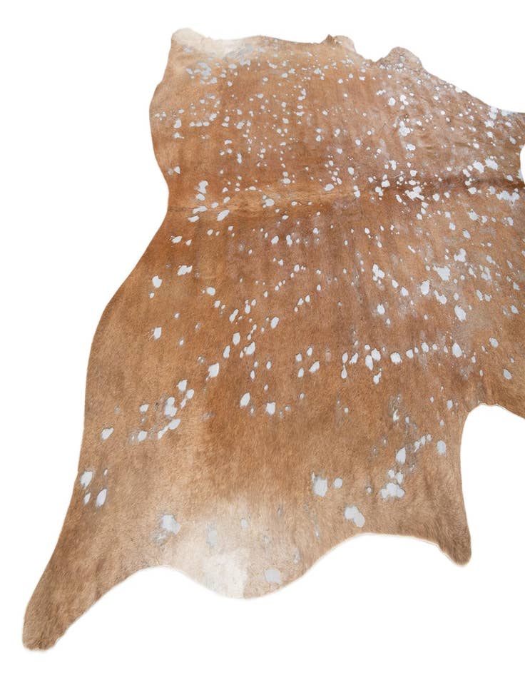 Detail image of  6' 2 x 6' 3 Cowhide Leather Freeform Rug