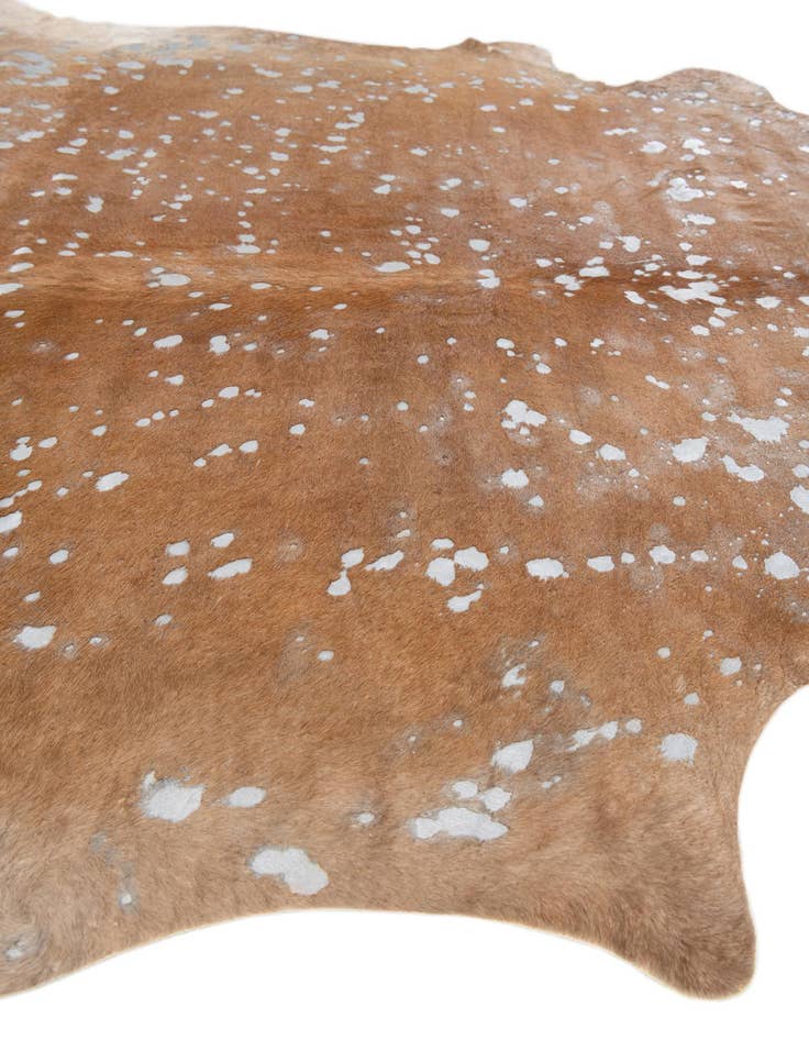 Detail image of  6' 2 x 6' 3 Cowhide Leather Freeform Rug