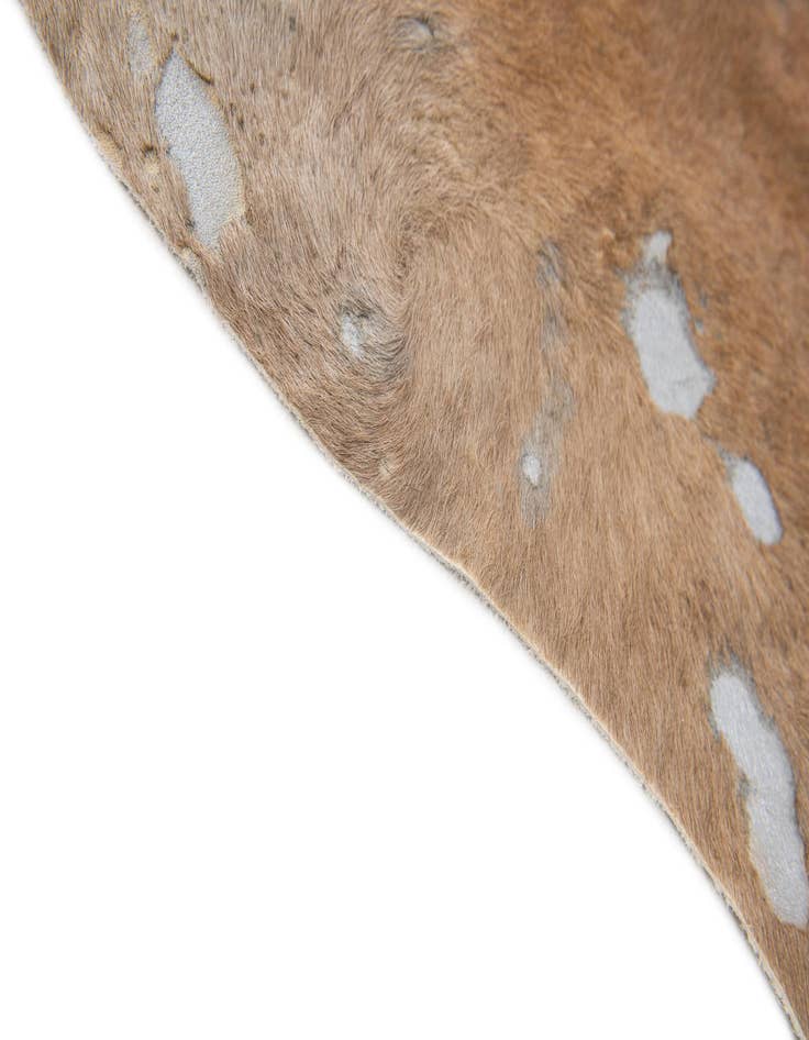 Detail image of  6' 2 x 6' 3 Cowhide Leather Freeform Rug