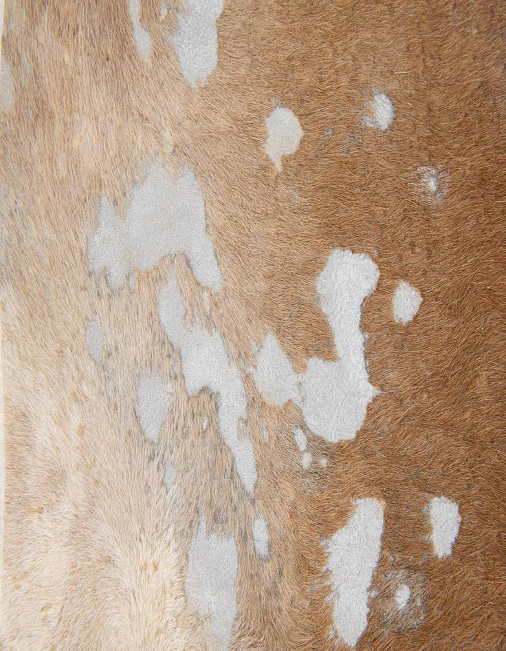 Detail image of  6' 2 x 6' 3 Cowhide Leather Freeform Rug