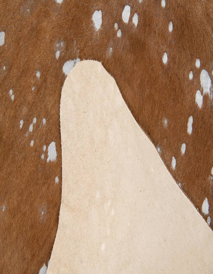 Detail image of  6' 2 x 6' 3 Cowhide Leather Freeform Rug