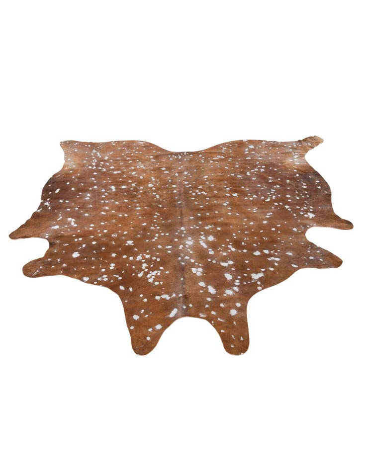 Detail image of  6' 8 x 7' Cowhide Leather Freeform Rug