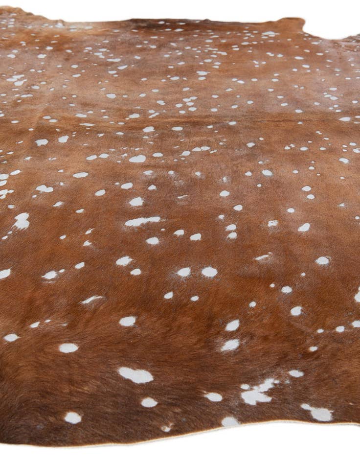 Detail image of  6' 8 x 7' Cowhide Leather Freeform Rug