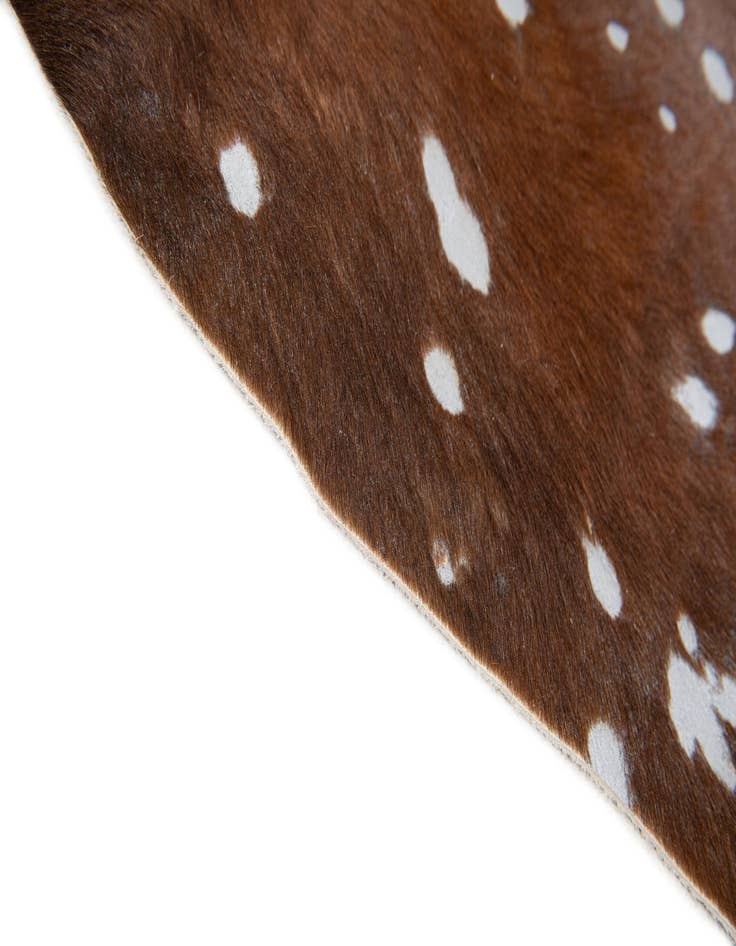 Detail image of  6' 8 x 7' Cowhide Leather Freeform Rug