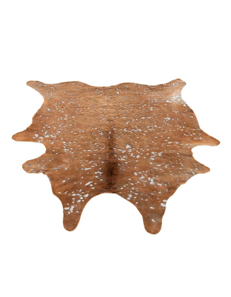 Detail image of  5' 10 x 6' 4 Cowhide Leather Freeform Rug