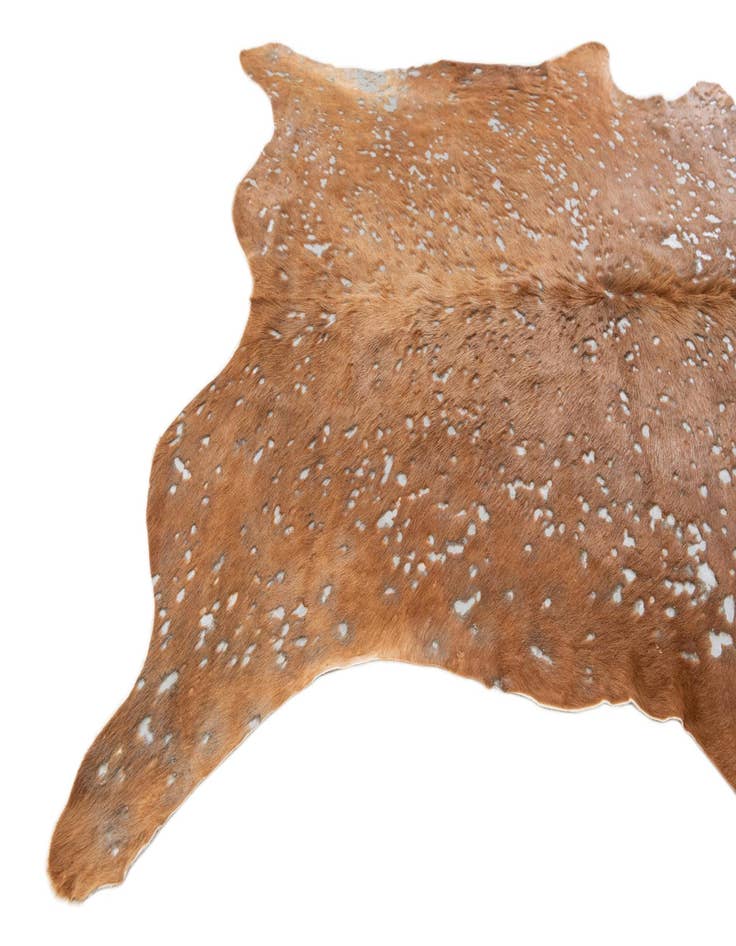 Detail image of  5' 10 x 6' 4 Cowhide Leather Freeform Rug
