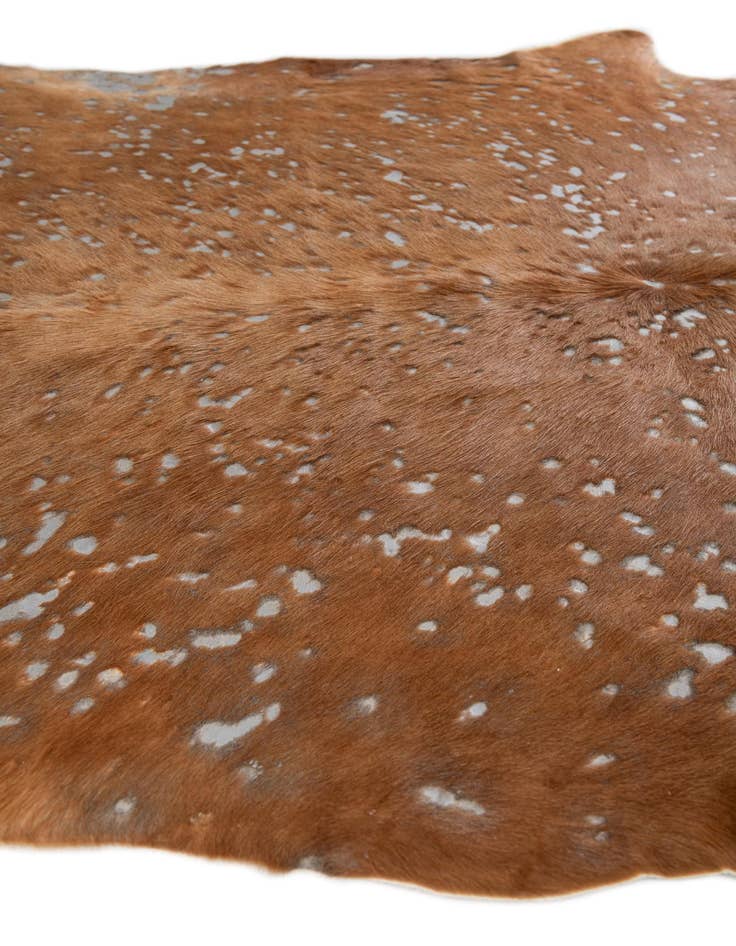 Detail image of  5' 10 x 6' 4 Cowhide Leather Freeform Rug