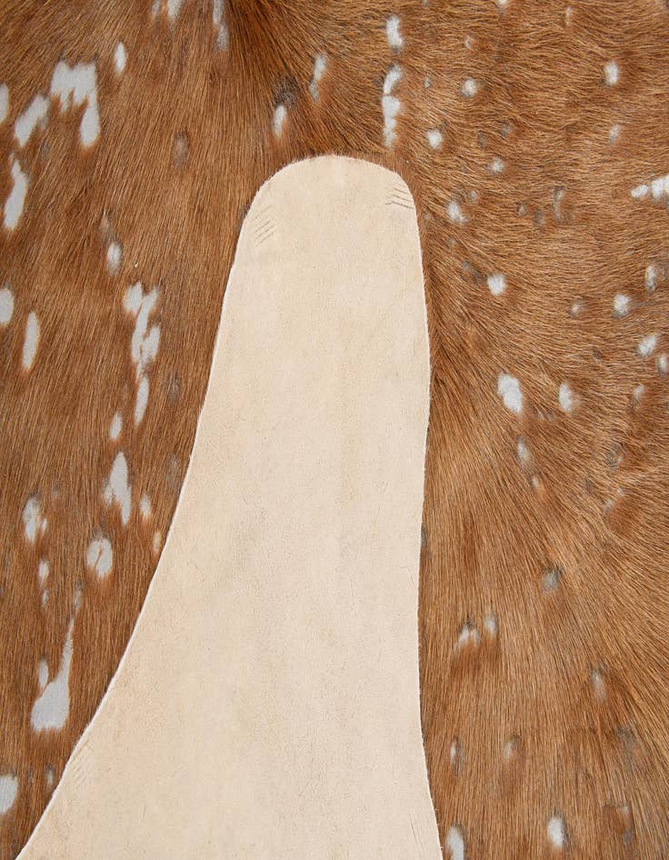 Detail image of  5' 10 x 6' 4 Cowhide Leather Freeform Rug