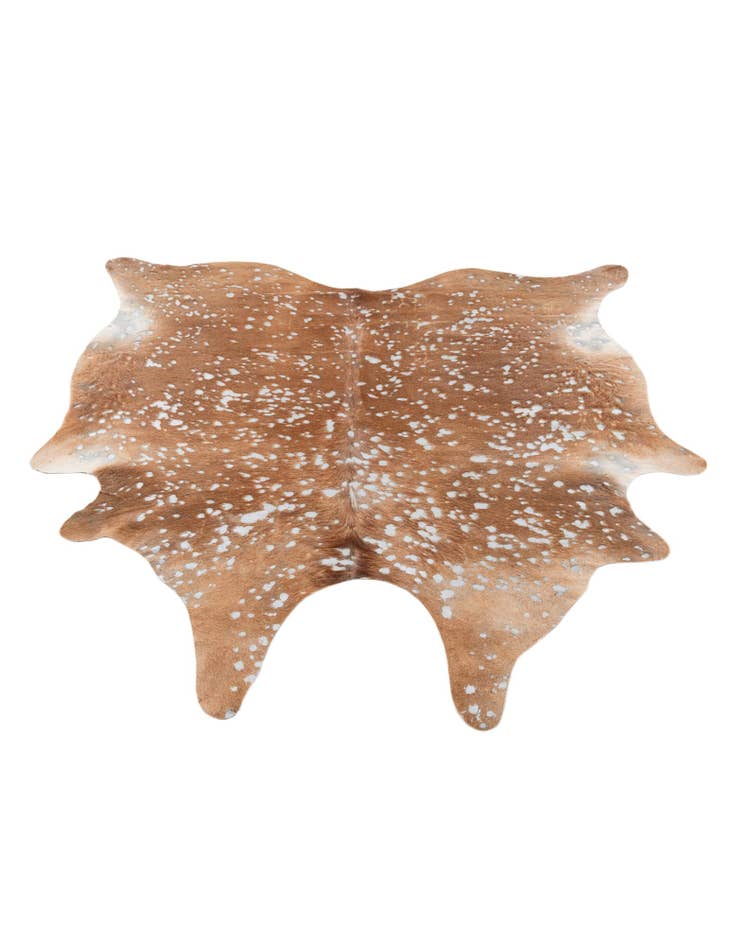 Detail image of  6' x 6' 4 Cowhide Leather Freeform Rug