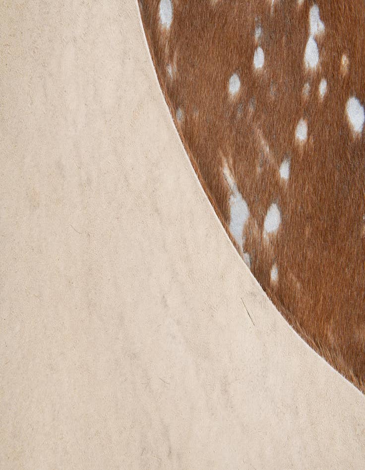 Detail image of  6' x 6' 4 Cowhide Leather Freeform Rug