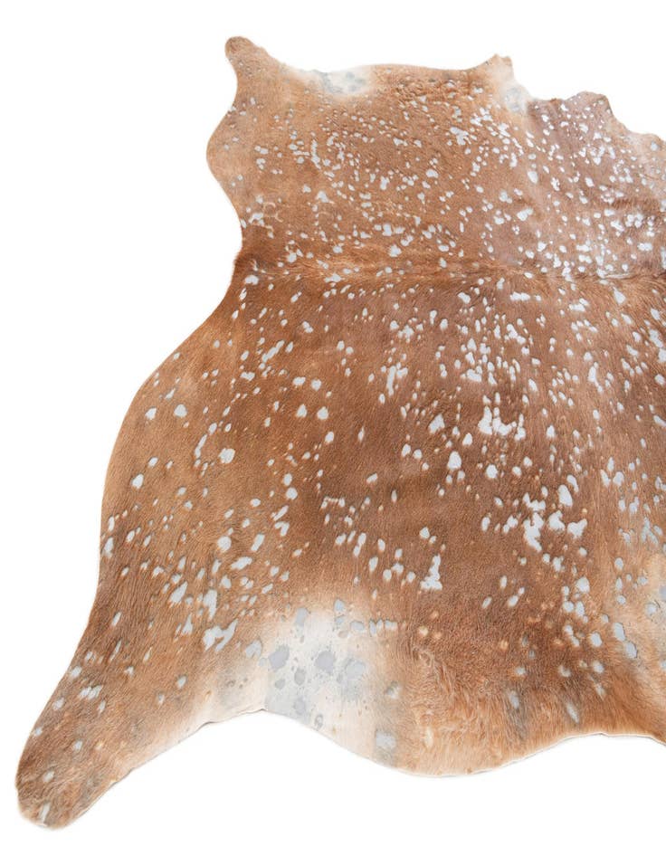 Detail image of  6' x 6' 4 Cowhide Leather Freeform Rug