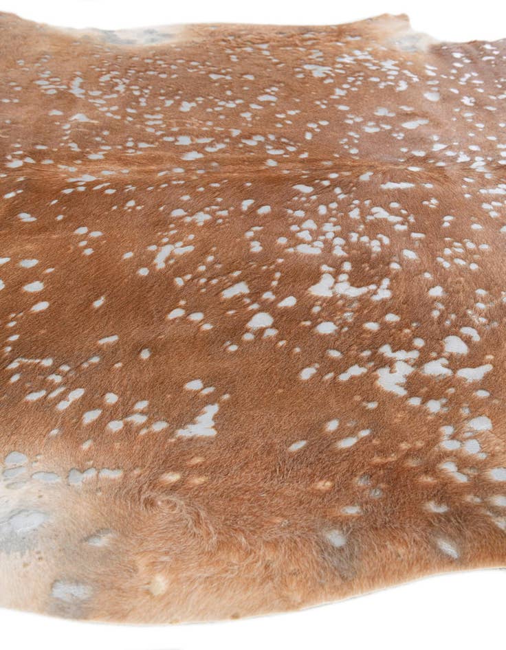 Detail image of  6' x 6' 4 Cowhide Leather Freeform Rug