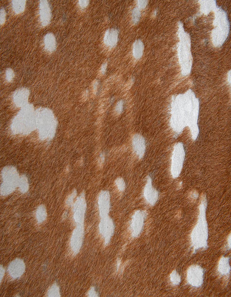 Detail image of  6' x 6' 4 Cowhide Leather Freeform Rug