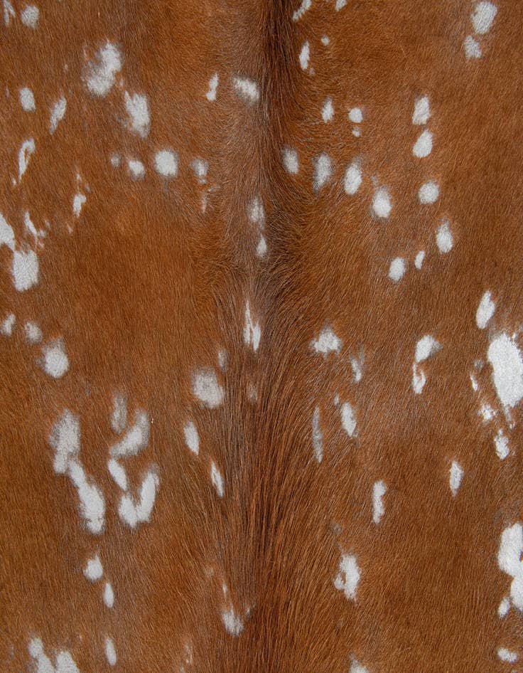Detail image of  6' 6 x 7' 1 Cowhide Leather Freeform Rug