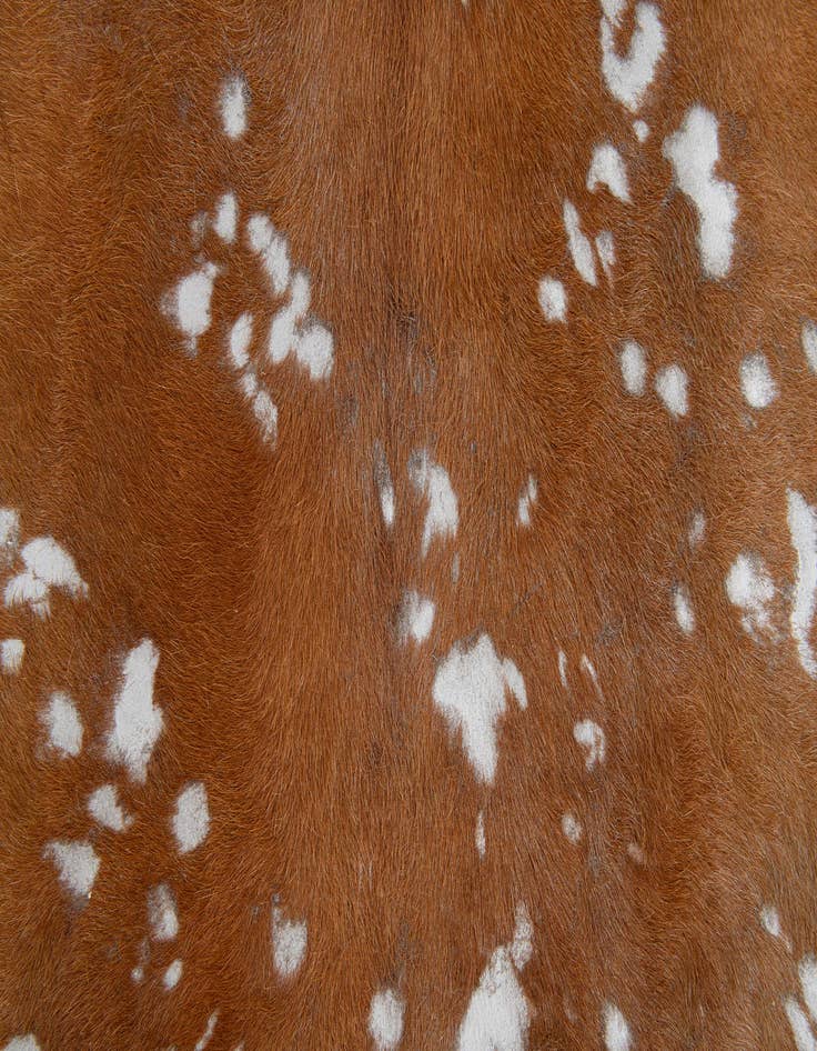 Detail image of  6' 6 x 7' 1 Cowhide Leather Freeform Rug
