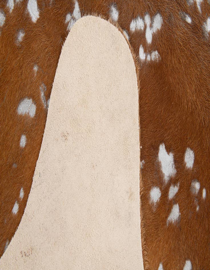 Detail image of  6' 6 x 7' 1 Cowhide Leather Freeform Rug