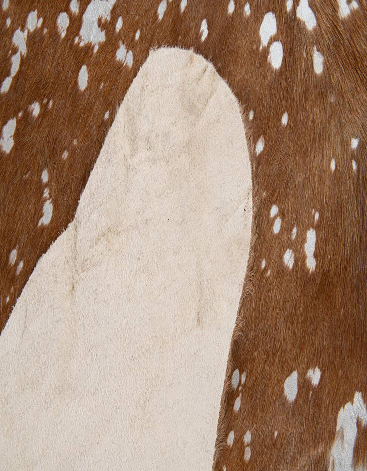 Detail image of  7' 2 x 7' 4 Cowhide Leather Freeform Rug
