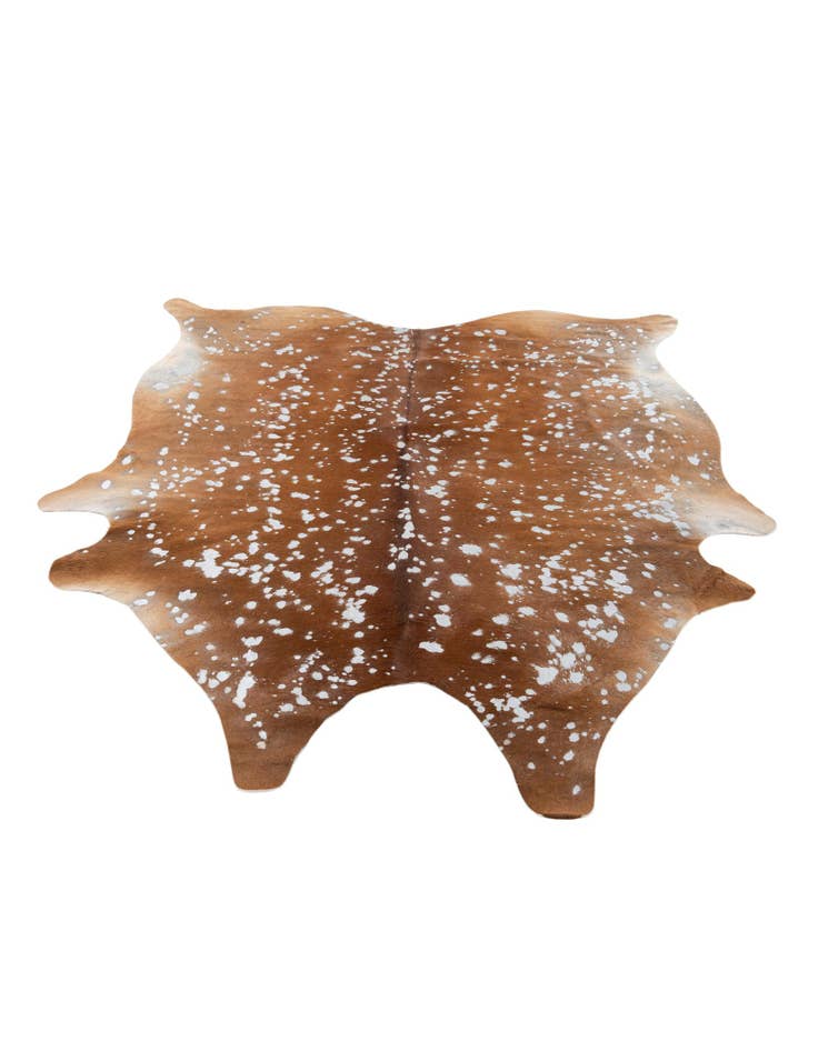 Detail image of  6' 8 x 7' 2 Cowhide Leather Freeform Rug