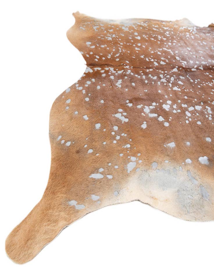 Detail image of  6' 8 x 7' 2 Cowhide Leather Freeform Rug