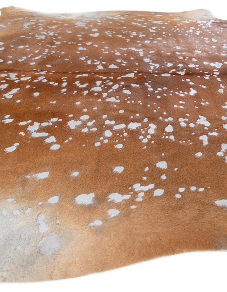 Detail image of  6' 8 x 7' 2 Cowhide Leather Freeform Rug