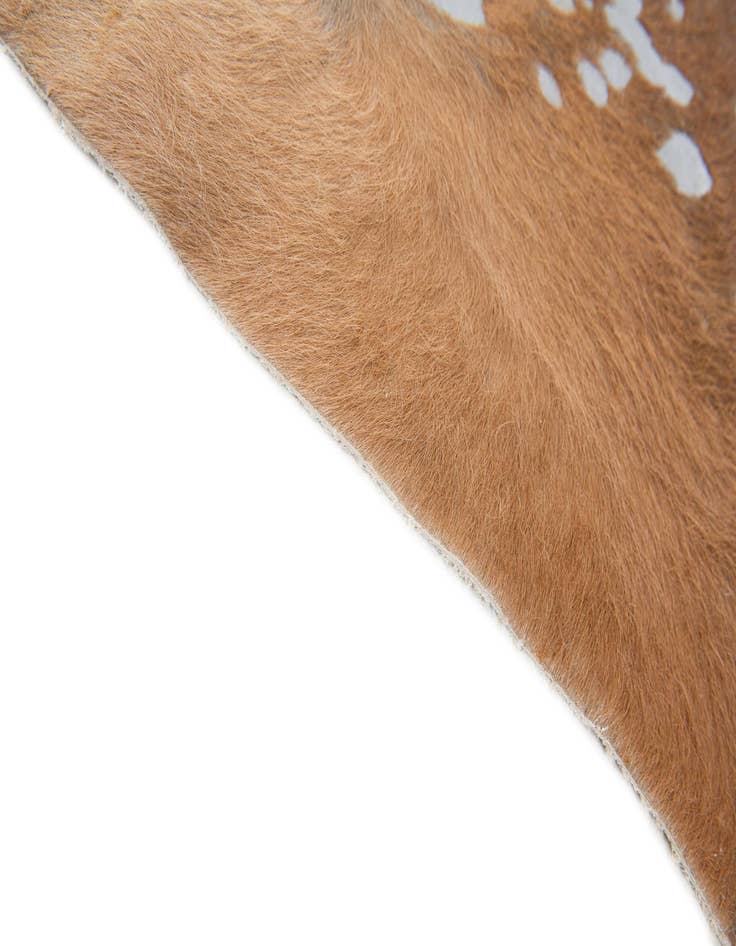 Detail image of  6' 8 x 7' 2 Cowhide Leather Freeform Rug