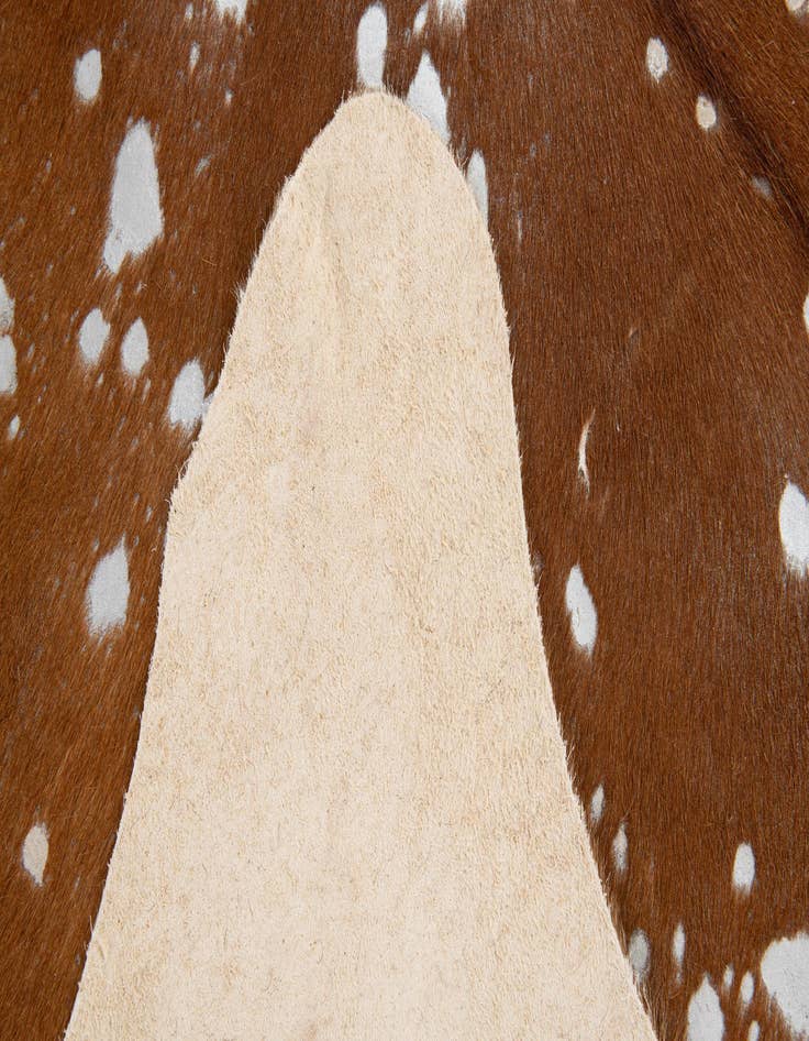 Detail image of  6' 8 x 7' 2 Cowhide Leather Freeform Rug