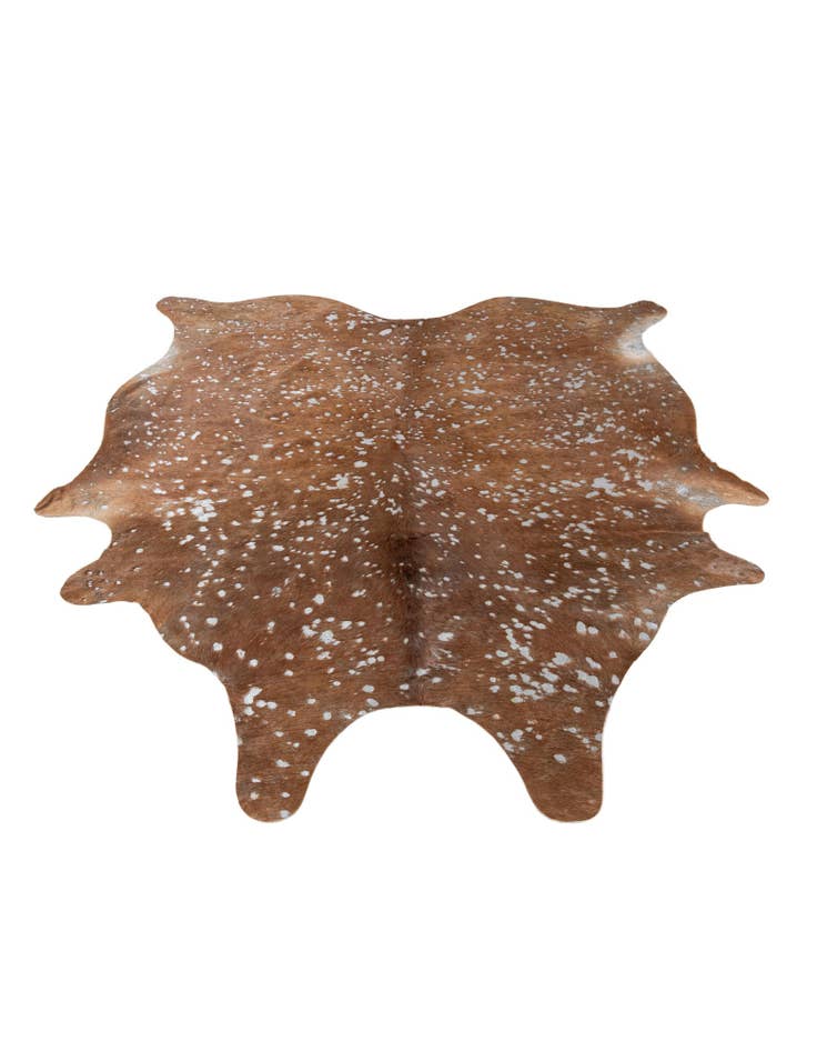 Detail image of  6' 7 x 7' 3 Cowhide Leather Freeform Rug