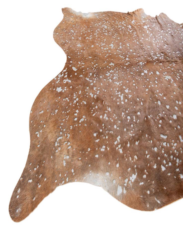 Detail image of  6' 7 x 7' 3 Cowhide Leather Freeform Rug