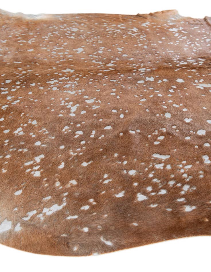 Detail image of  6' 7 x 7' 3 Cowhide Leather Freeform Rug