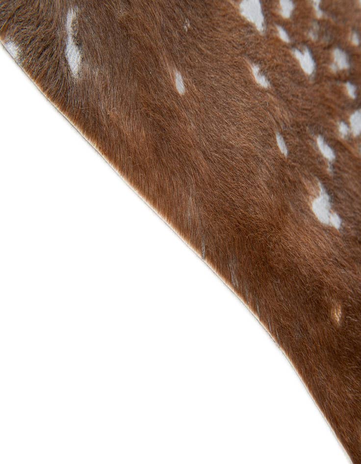 Detail image of  6' 7 x 7' 3 Cowhide Leather Freeform Rug