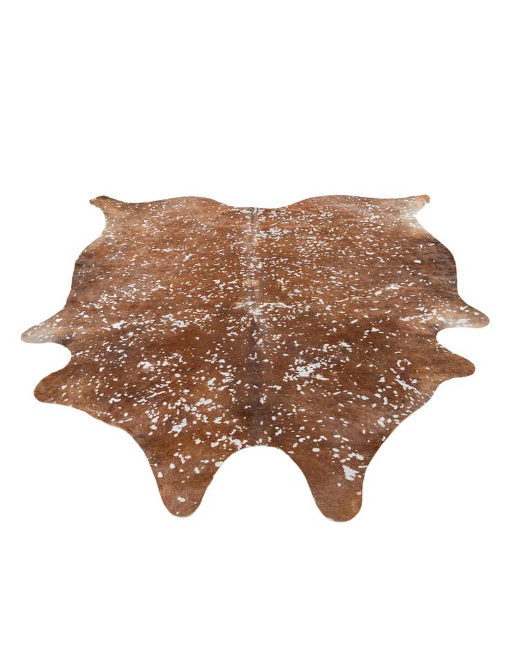 Detail image of  7' x 7' 6 Cowhide Leather Freeform Rug