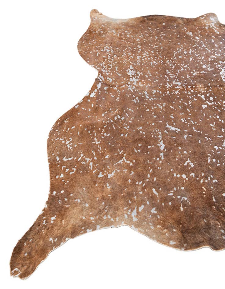 Detail image of  7' x 7' 6 Cowhide Leather Freeform Rug