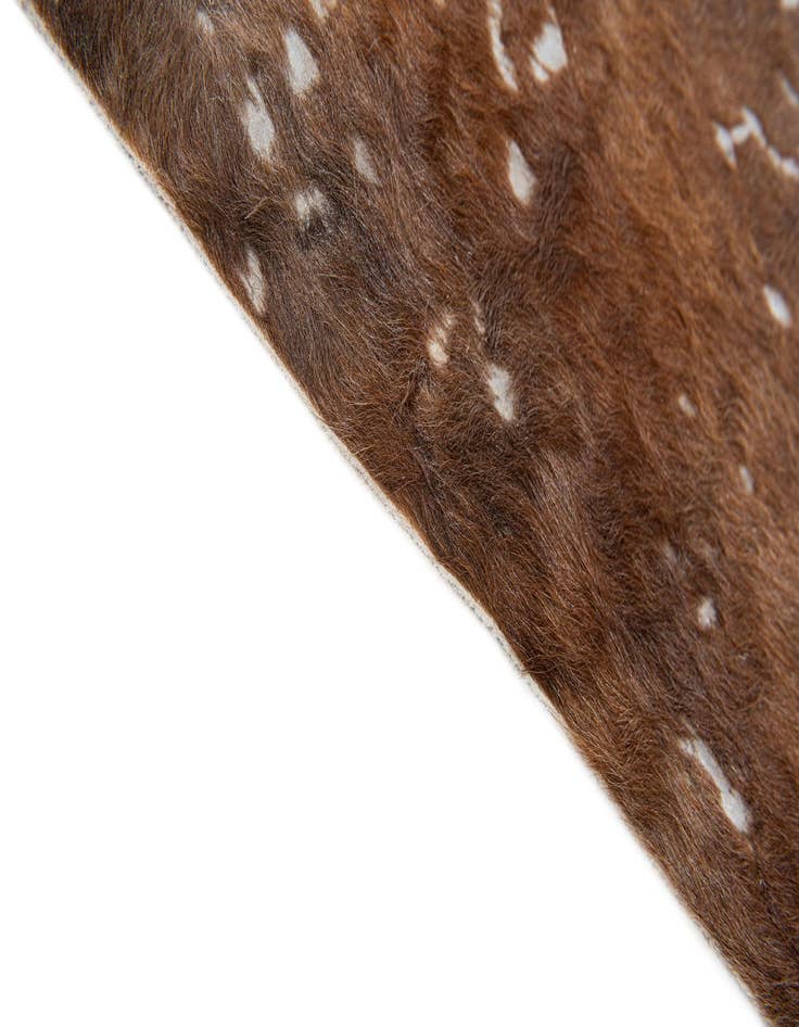 Detail image of  7' x 7' 6 Cowhide Leather Freeform Rug