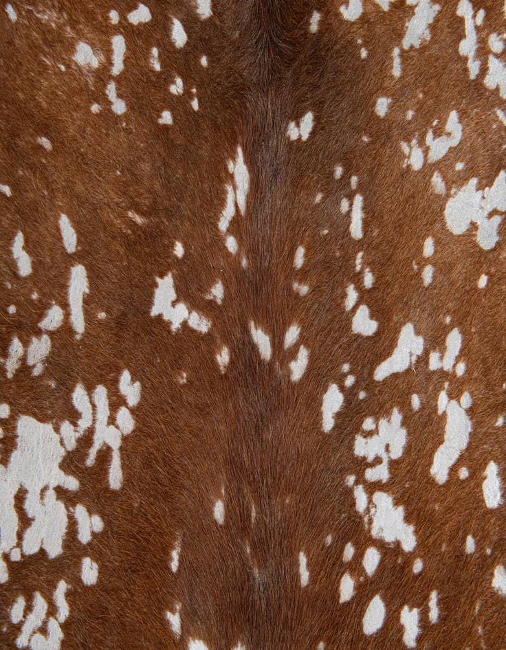 Detail image of  7' x 7' 6 Cowhide Leather Freeform Rug