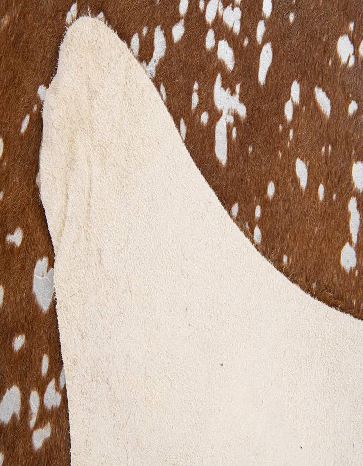 Detail image of  7' x 7' 6 Cowhide Leather Freeform Rug