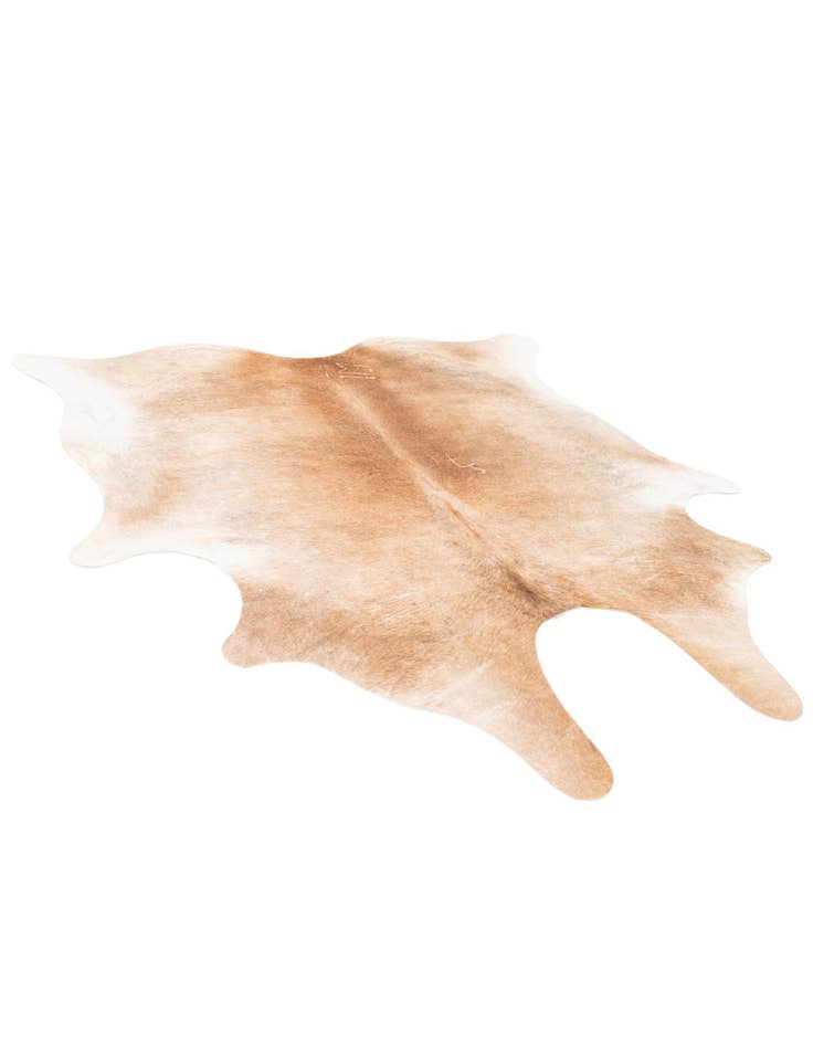 Detail image of  6' 3 x 6' 8 Cowhide Leather Freeform Rug